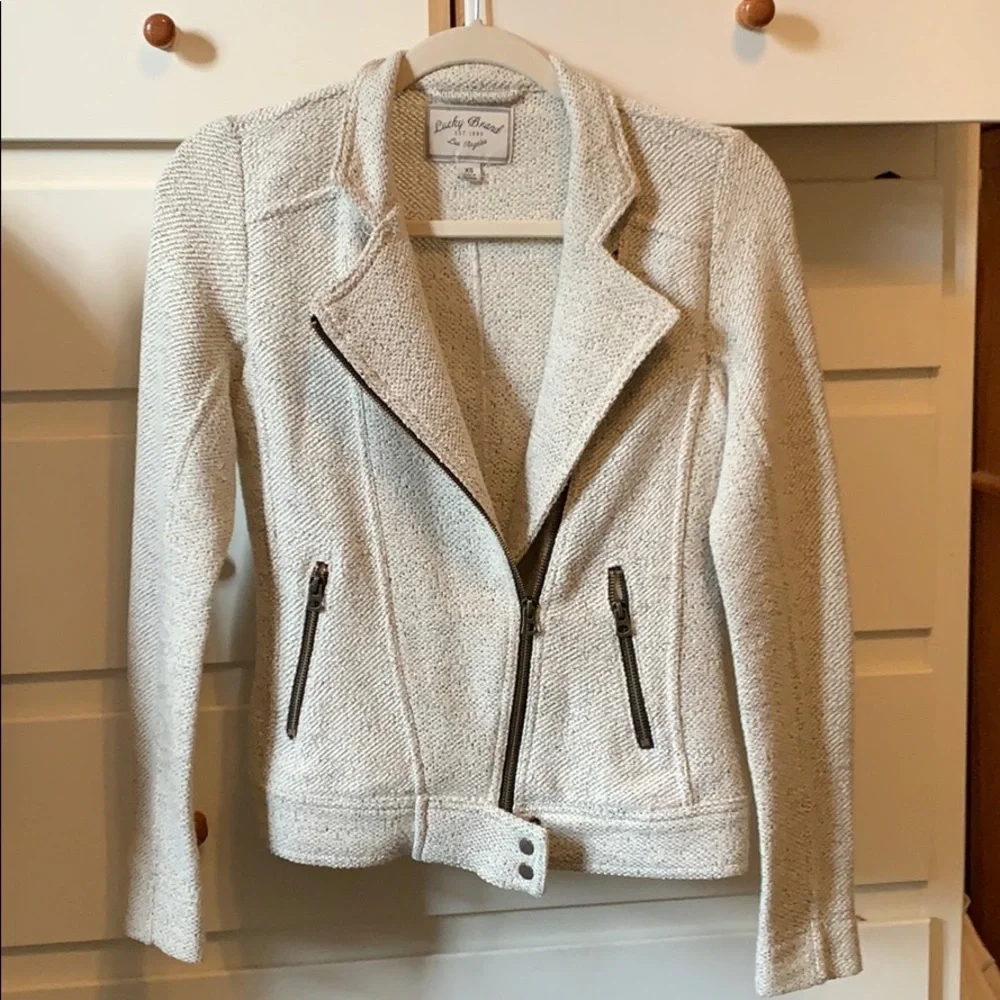 Lucky Brand White Textured Blazer - Picture 1 of 6